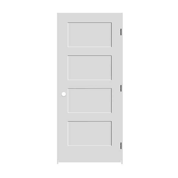Trimlite 2068138-8444LH10B714 24' by 80' Shaker 4-Panel Left Handed Interior Pre - Primed - N/A