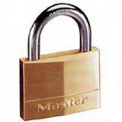 Master Lock 160D Pin Tumbler Padlock, Solid Brass, 2-3/8'