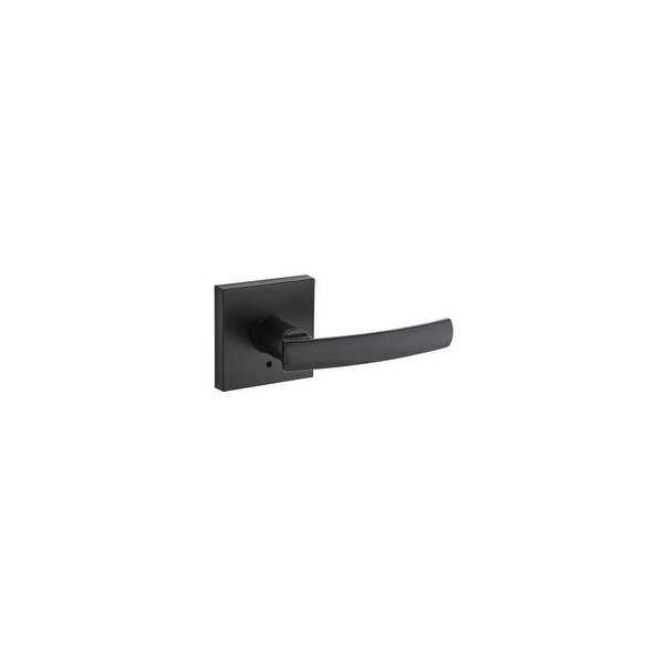 Kwikset 155SYLSQT Sydney Privacy Door Lever Set with Square Rosette from the Signature Series - N/A