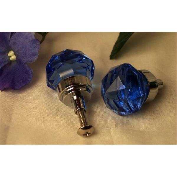 IWGAC SMALL Cobalt Blue Solid Crystal Glass DrawerDoor Pull