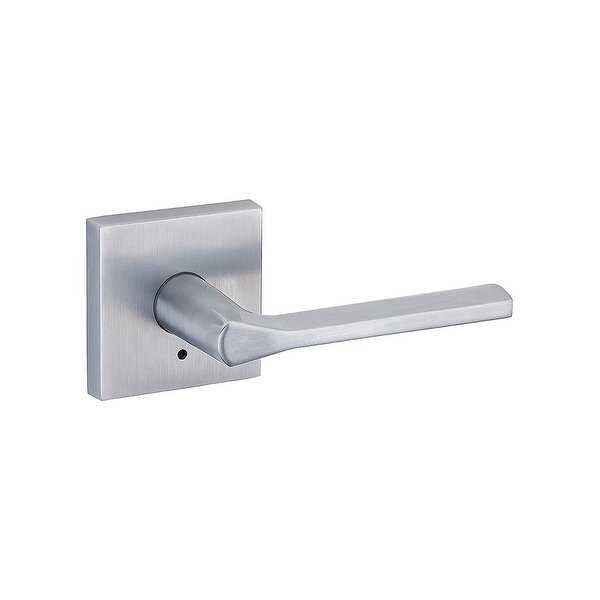 Kwikset 155LSLSQT Lisbon Privacy Door Lever Set with Square Rosette from the Signature Series - N/A